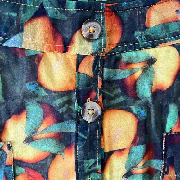 Anthropologie Mauve Lemon Button Front Maxi Skirt - Picture 3 of 4